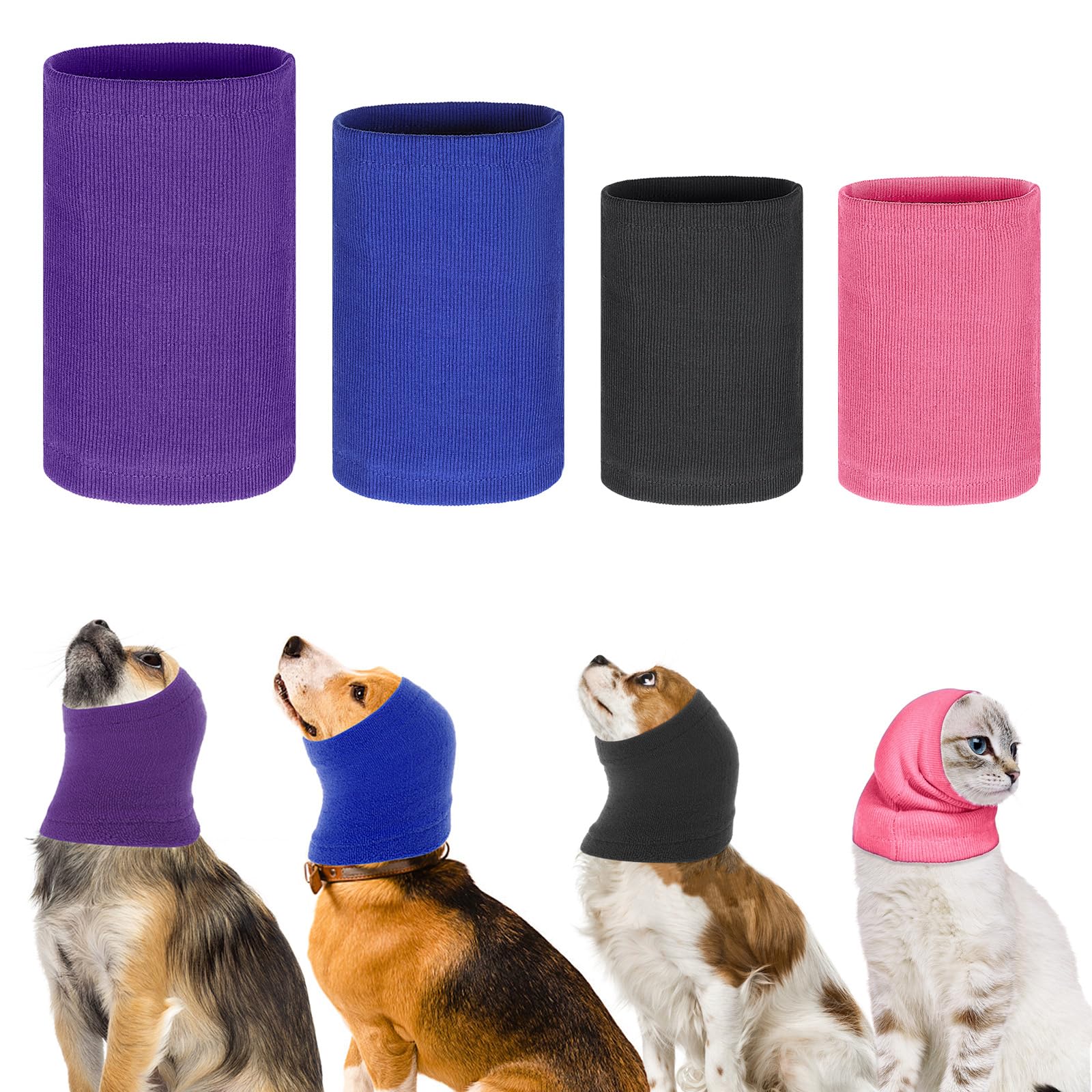 CIATBYYJ cubre-orejas para perros en rosa, cómodo y ayuda a secar sin ruido.