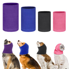 CIATBYYJ cubre-orejas para perros en rosa, cómodo y ayuda a secar sin ruido.