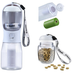 Cibaabo botella de agua para perros con snacks incorporados, ideal para paseos y entrenos.