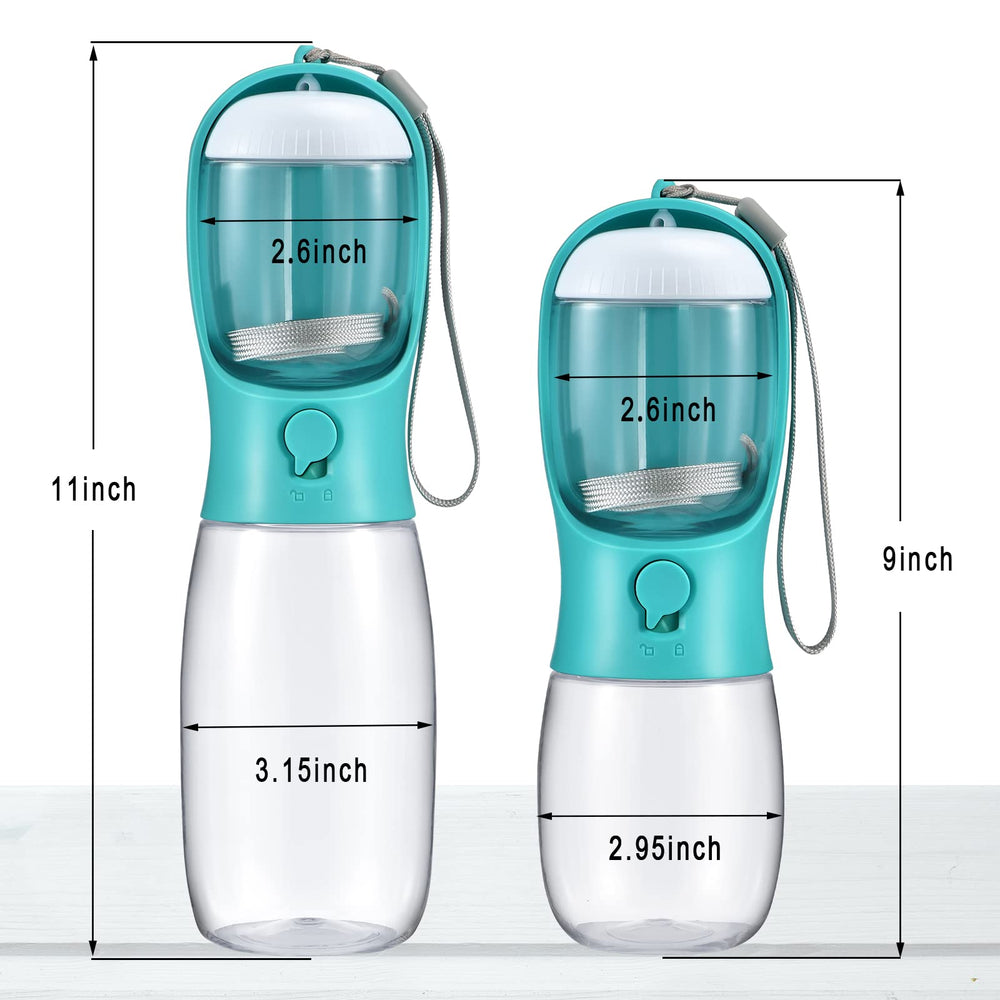 Cibaabo botella para perros 300ml, perfecto para paseos cortos.