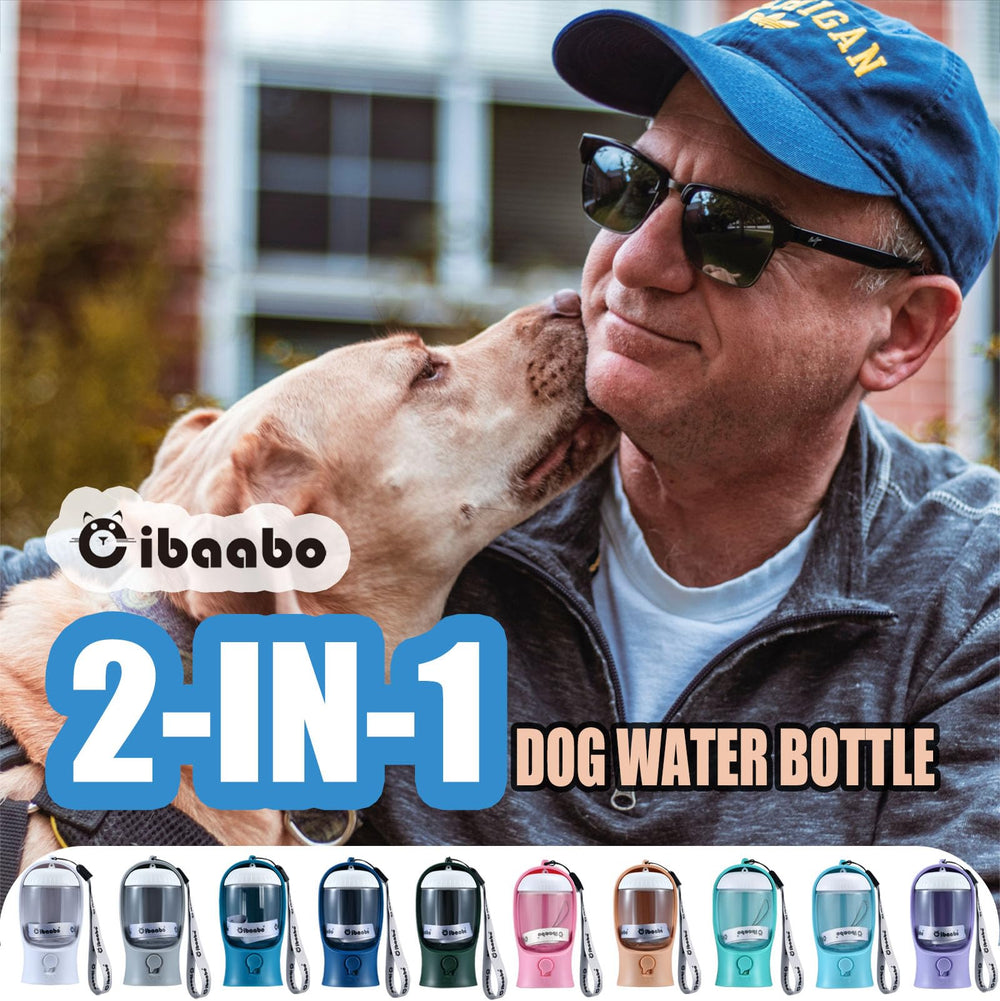 Versión de 550 ml de Cibaabo para perros, snack incluido.