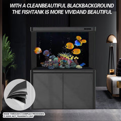 Fondo negro para acuario CICK SEED, instalación fácil sin herramientas.