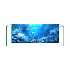 Fondo CICK SEED con océano azul para acuario, realza colores y claridad.