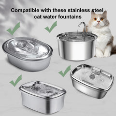Cirfifth compatibilidad bebederos de acero inoxidable para gatos, durabilidad y uso prolongado.
