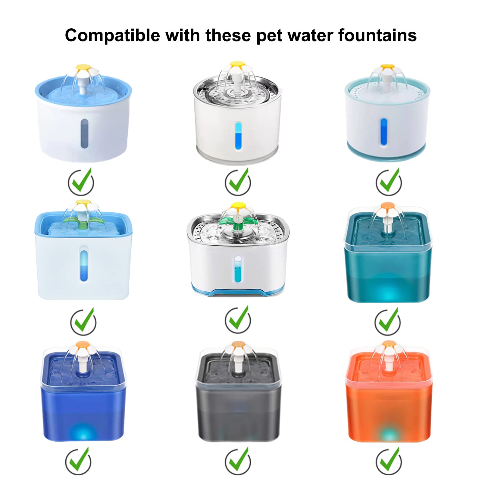 Cirfifth filtro esponja para fuente felina, paquete de 12, compatible con múltiples fuentes.