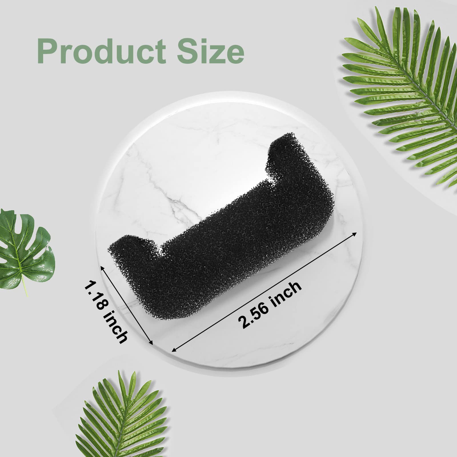 Filtro esponja Cirfifth, detalle de tejido denso, reduce impurezas en el agua para gatos.