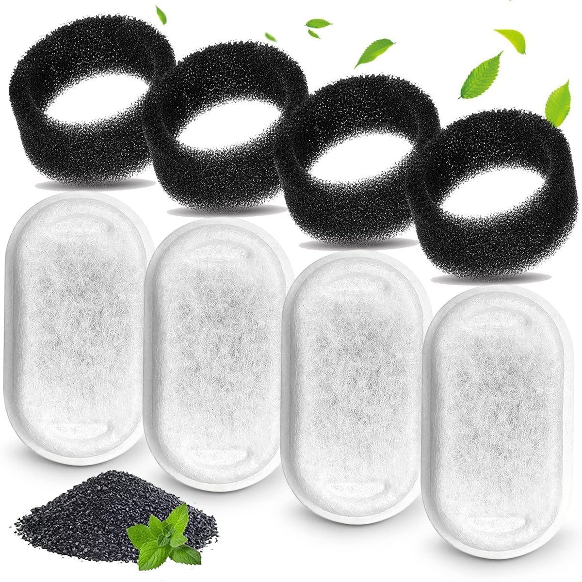 Cirfifth filtros para bebedero de gato, tres capas, mejor filtración de pelos y sabor.