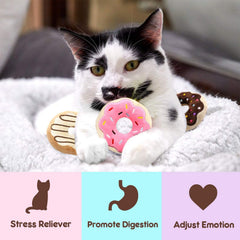 Donas catnip CiyvoLyeen como regalo divertido para cumpleaños de gatos