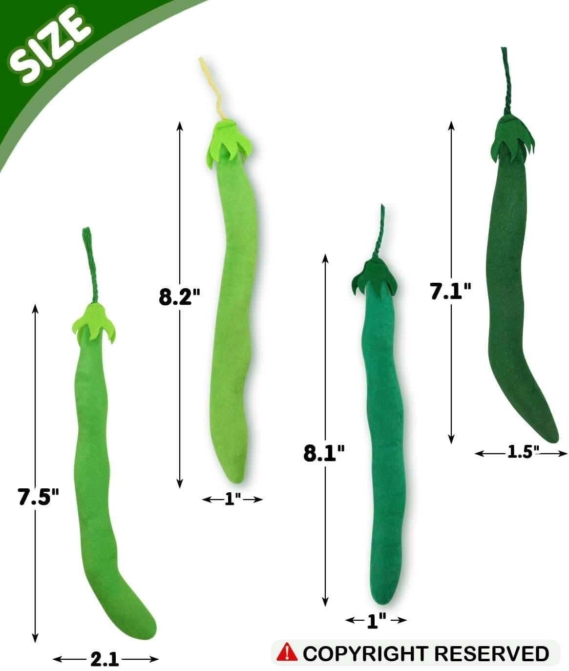 Juguete frijol-verde de CiyvoLyeen, ideal para patadas suaves.
