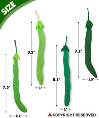Juguete frijol-verde de CiyvoLyeen, ideal para patadas suaves.