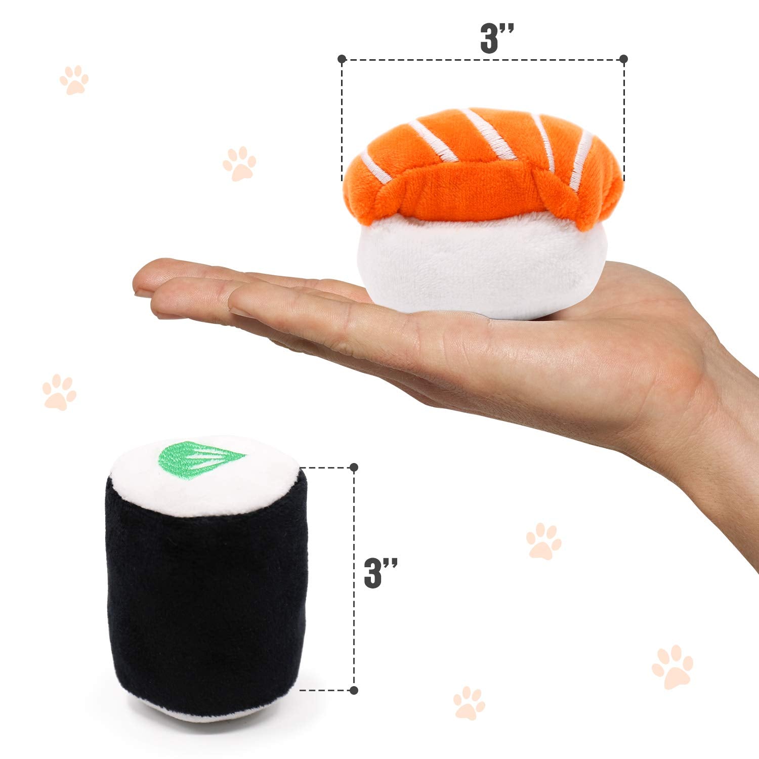 Juguete sushi CiyvoLyeen de huevo, formato tierno para morder y jugar.