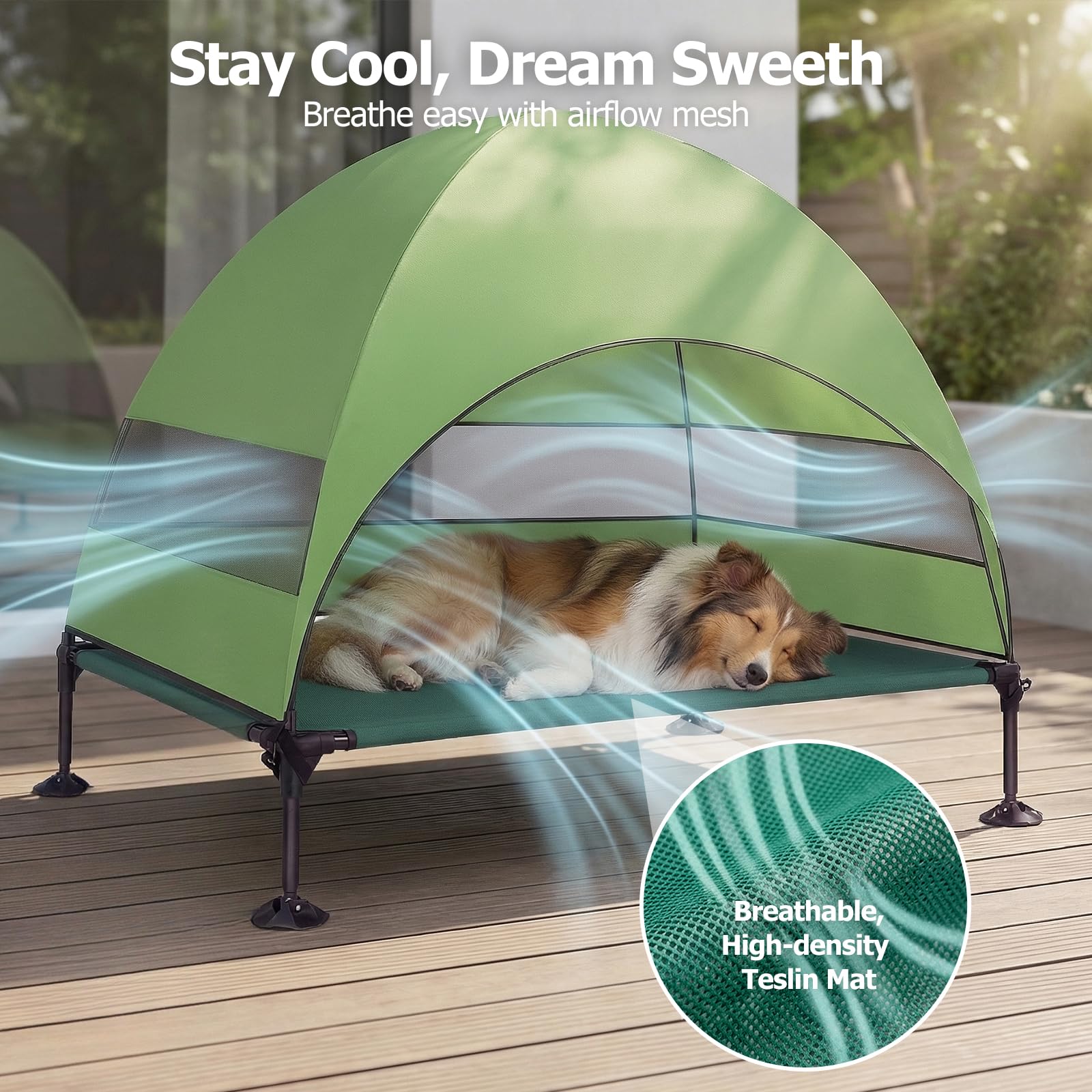 CJYMMFAN cama para perro de montaje sencillo sin herramientas