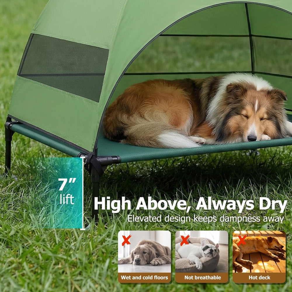 CJYMMFAN cama para perro con malla respirante y fácil limpieza