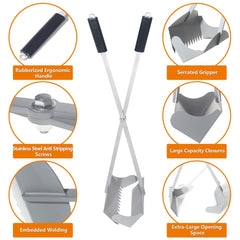CKLT Recogedor de excrementos, acero inoxidable, duradero para uso exterior.