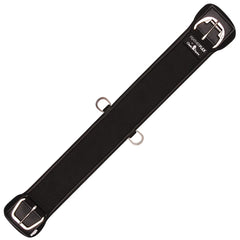 Classic Equine Feather Flex Recta Cinch negro mantiene el sillín estable y reduce rozaduras.
