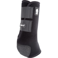 Classic Equine Legacy2 bota de soporte trasera, vista lateral, protege la articulación fetlock durante entrenamientos