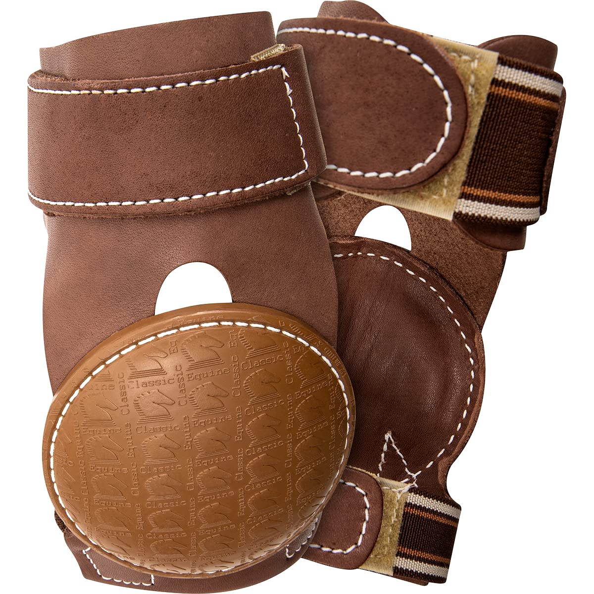 Classic Equine Pro Reiner Skid Boot protege el fetlock durante maniobras deslizantes.