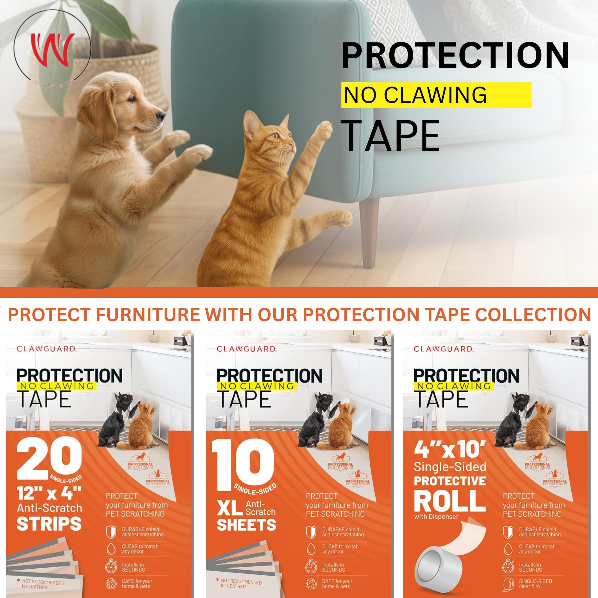 CLAWGUARD fabricado en Estados Unidos, calidad de marca para protección de muebles