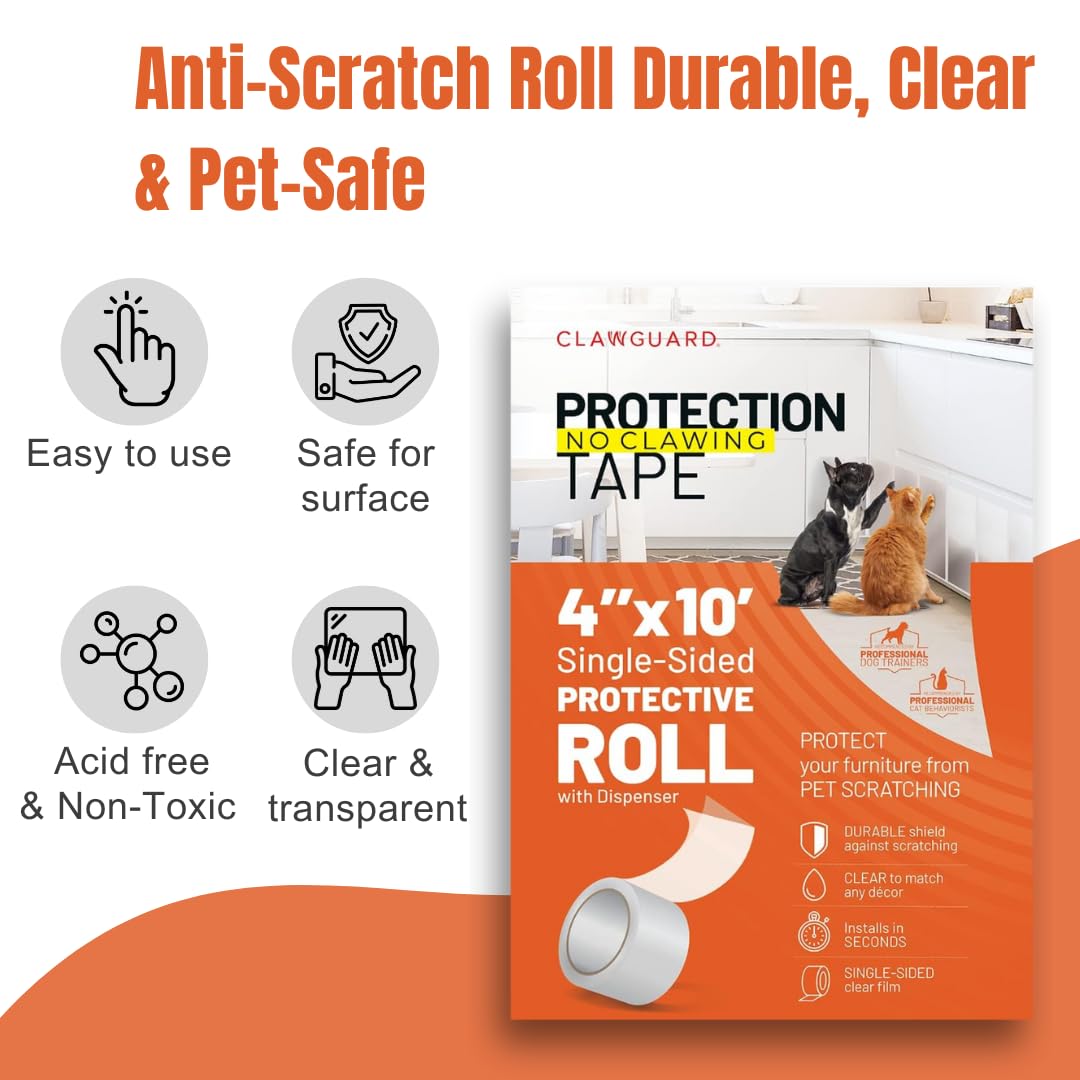 CLAWGUARD cinta protectora casi invisible para uso en puertas y marcos