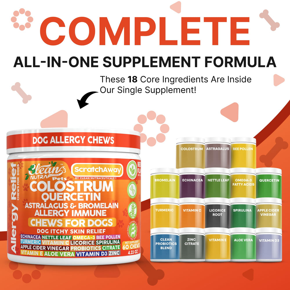 Clean Nutraceuticals bocaditos para alergias con picazón, deliciosos y fáciles de dar