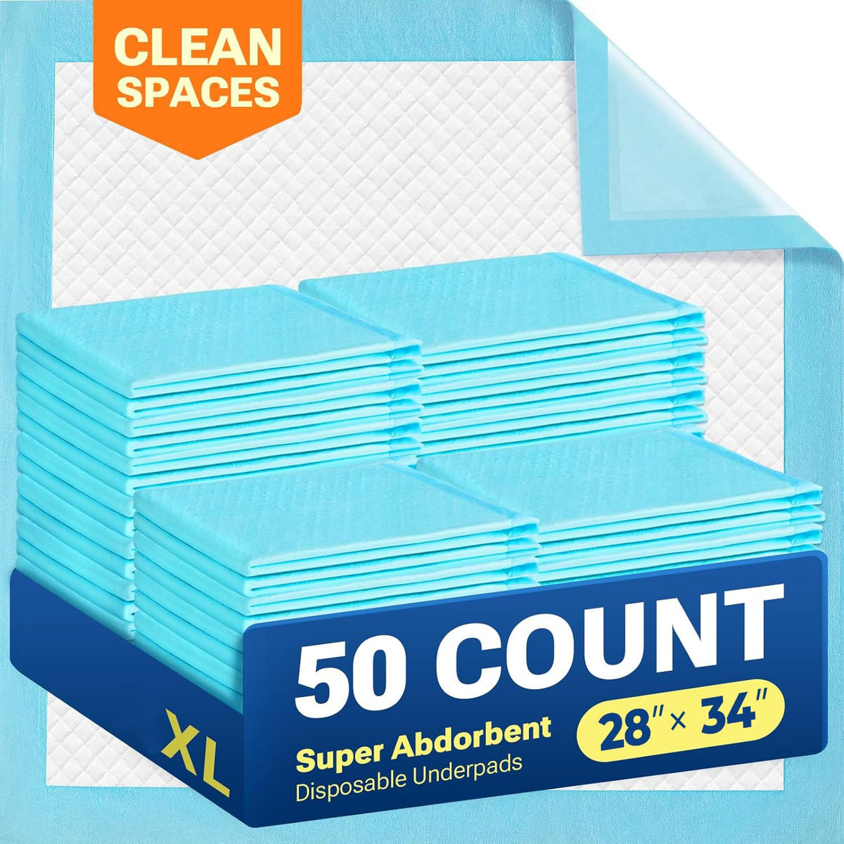 Clean Spaces almohadilla para perros XL 28x34, vision general para entrenamiento y proteccion del suelo.