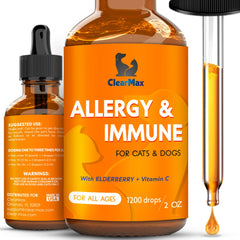 Clear Max: alivia alergias en perros y gatos con la botella de dos onzas.