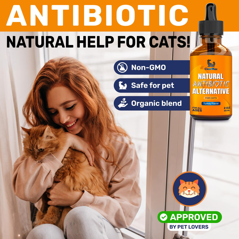 Clear Max antibióticos para gatos, fórmula líquida fácil de administrar.