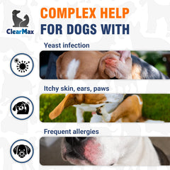 Clear Max Gotas para orejas de perro, alivia el picor y el mal olor