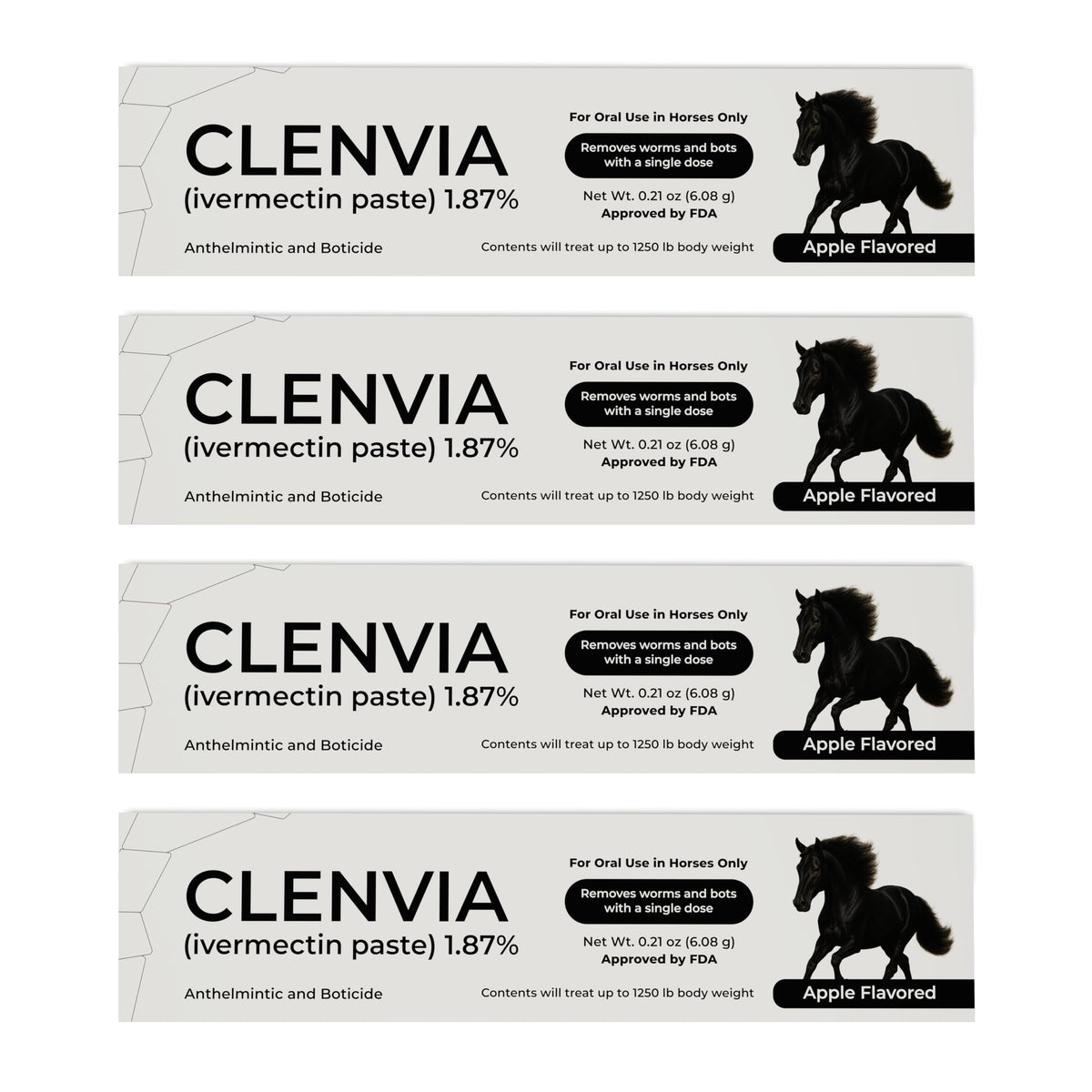 CLENVIA jeringa calibrada para dosis precisas en caballos