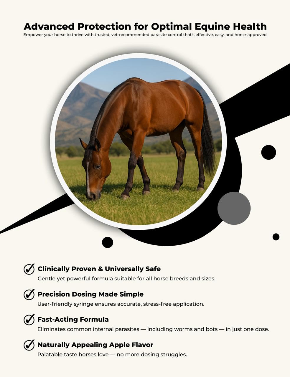 CLENVIA uso exclusivo para caballos según etiqueta