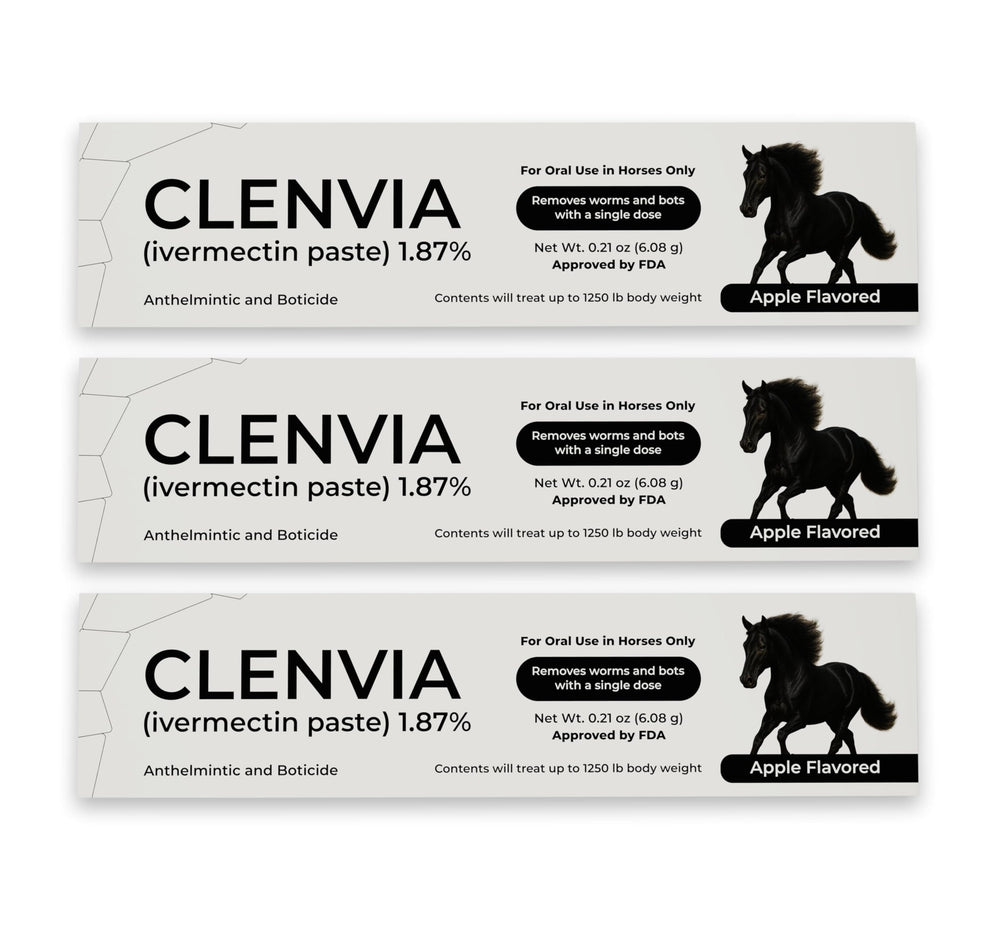CLENVIA gel sabor manzana facilita la administración oral en caballos.