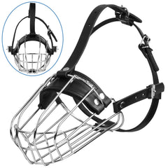 Bozal metálico CleverTail para doberman, vista lateral, ajuste cómodo