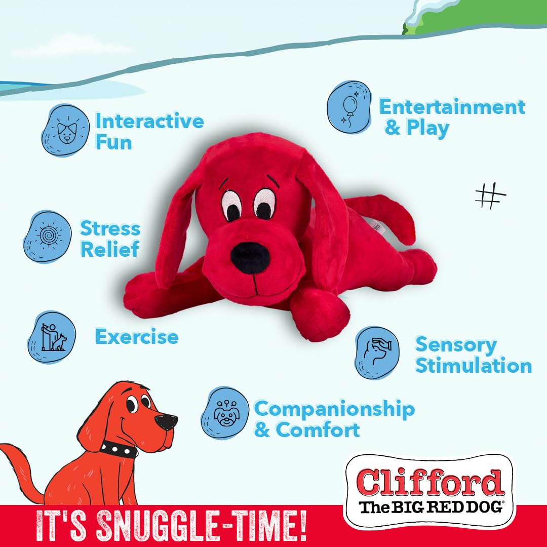 Clifford con chirriador, ideal para juego interactivo en casa.