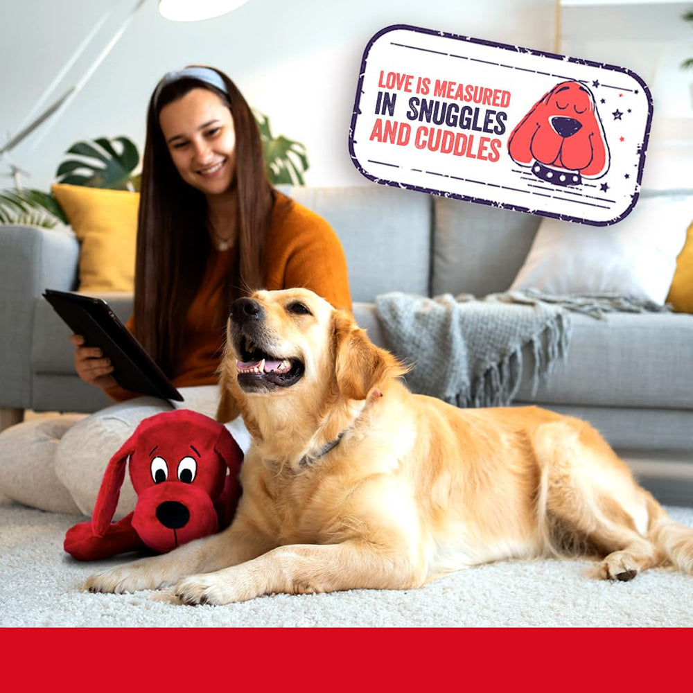 Clifford peluche para interiores, entretenimiento suave para perros medianos.