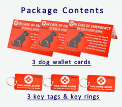 Clocean tarjeta emergencia perro doblada, protege información sensible en la cartera.