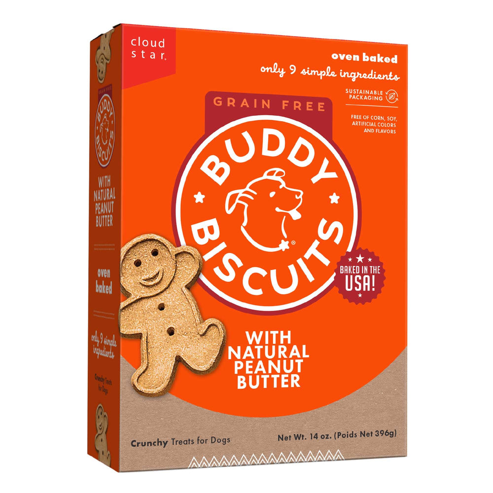 Buddy Biscuits: paquete de 14 oz para perros, galletas crujientes para premiar.