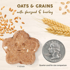 Galletas Wag More Bark Less horneadas en Estados Unidos en lotes pequeños.