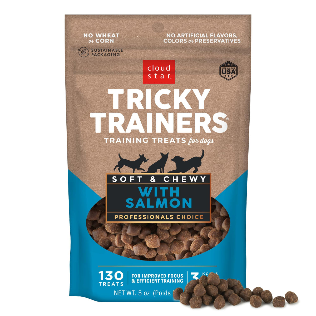 Tricky Trainers Cloud Star en bolsa de 5 onzas, ideal para entrenamiento sabroso.