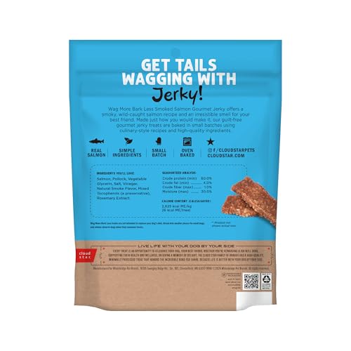Jerky de salmón salvaje con 60% proteína, opción para perros activos
