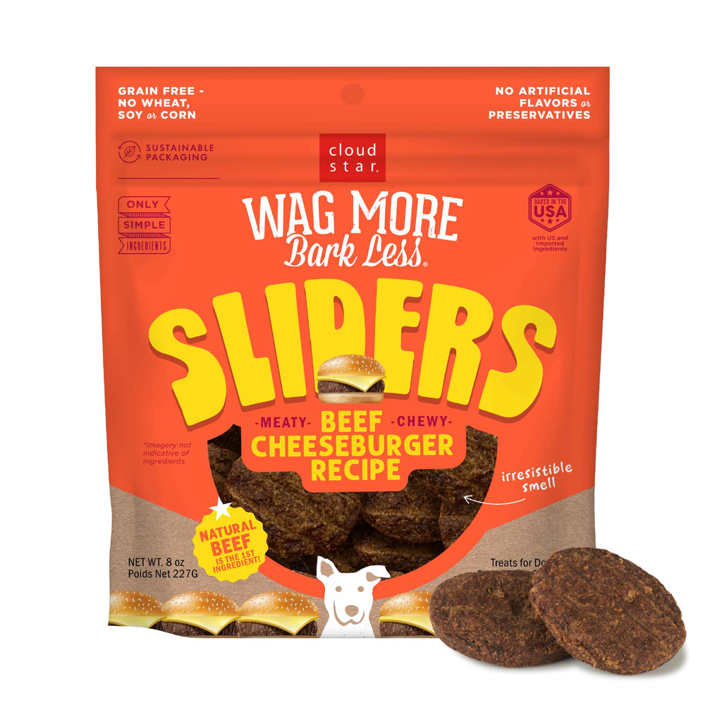 Cloud Star Wag More Bark Less Sliders: empaque sostenible para premiar a tu perro