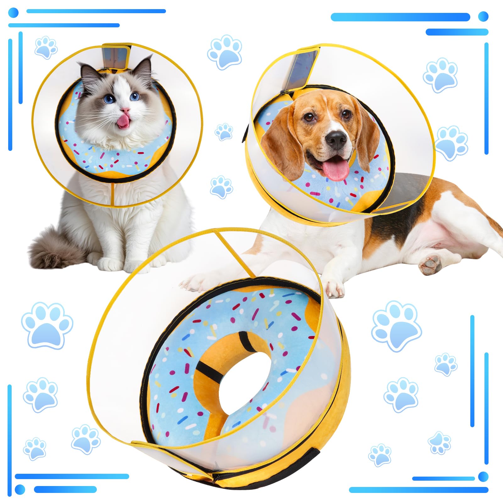 CNEO collar con cierre de velcro, ajuste seguro para mascotas de todos los tamaños.