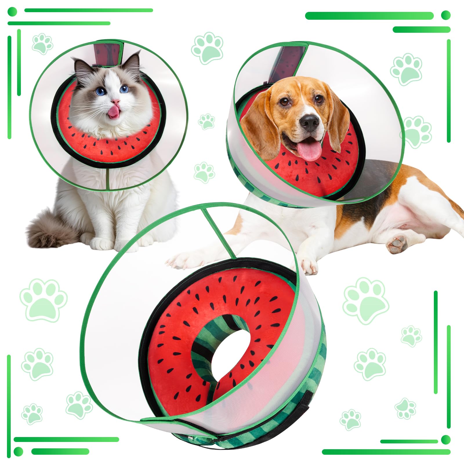 Cneo collar donut con Velcro, ajuste seguro para el cuello.