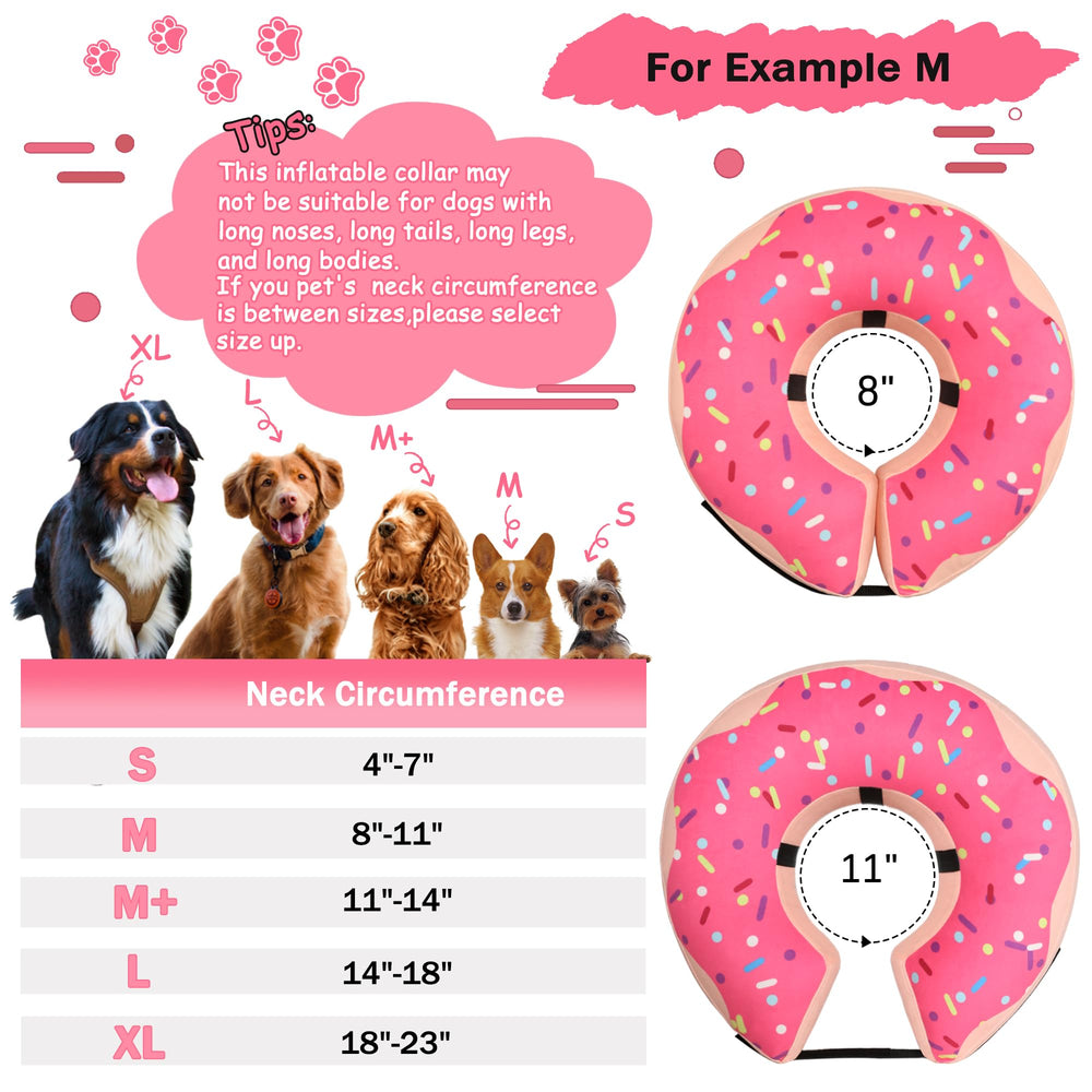 Cneo collar inflable donut, detalle de tejido suave para mayor confort.