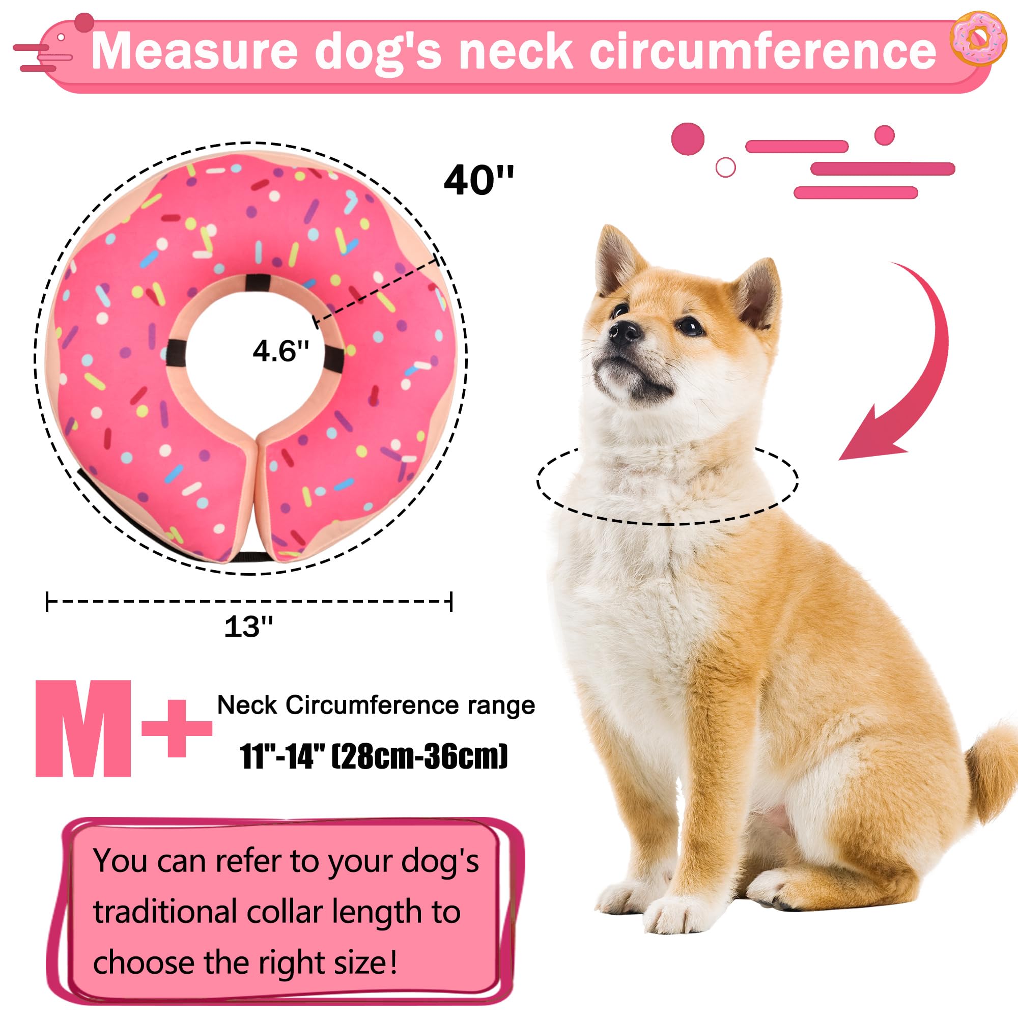 Cneo collar inflable donut para lavado fácil y cuidado.