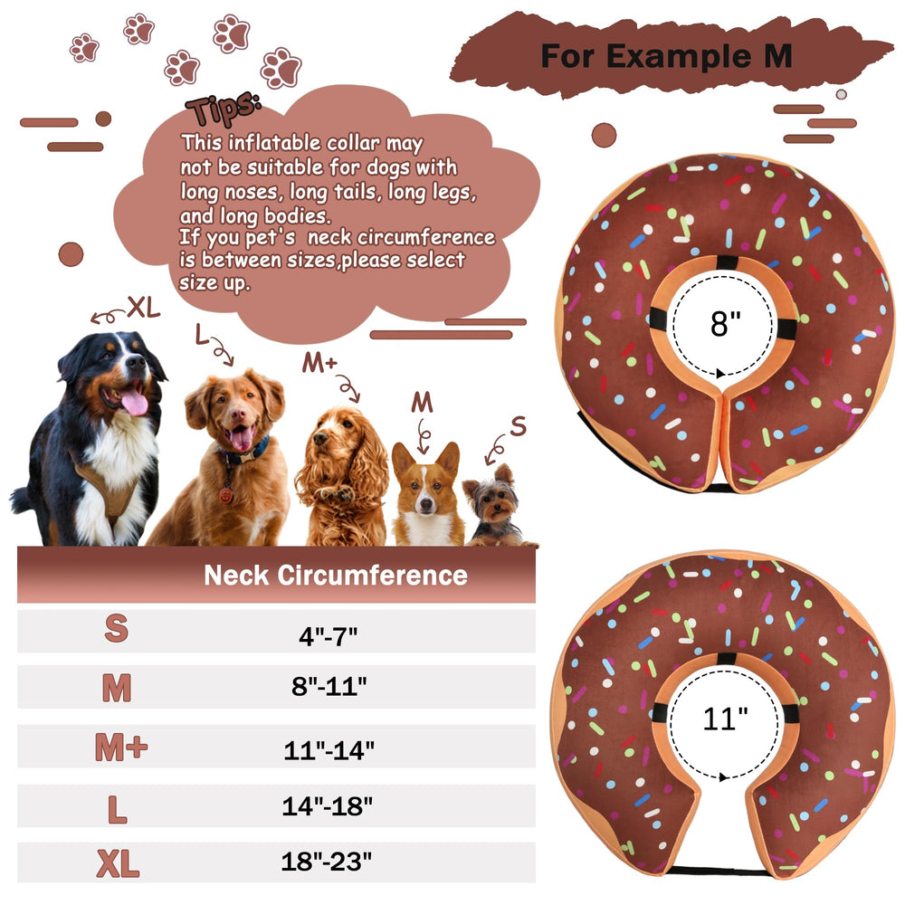 Cneo Collar rosquilla inflable: cubierta lavable para mantener la higiene entre cuidados