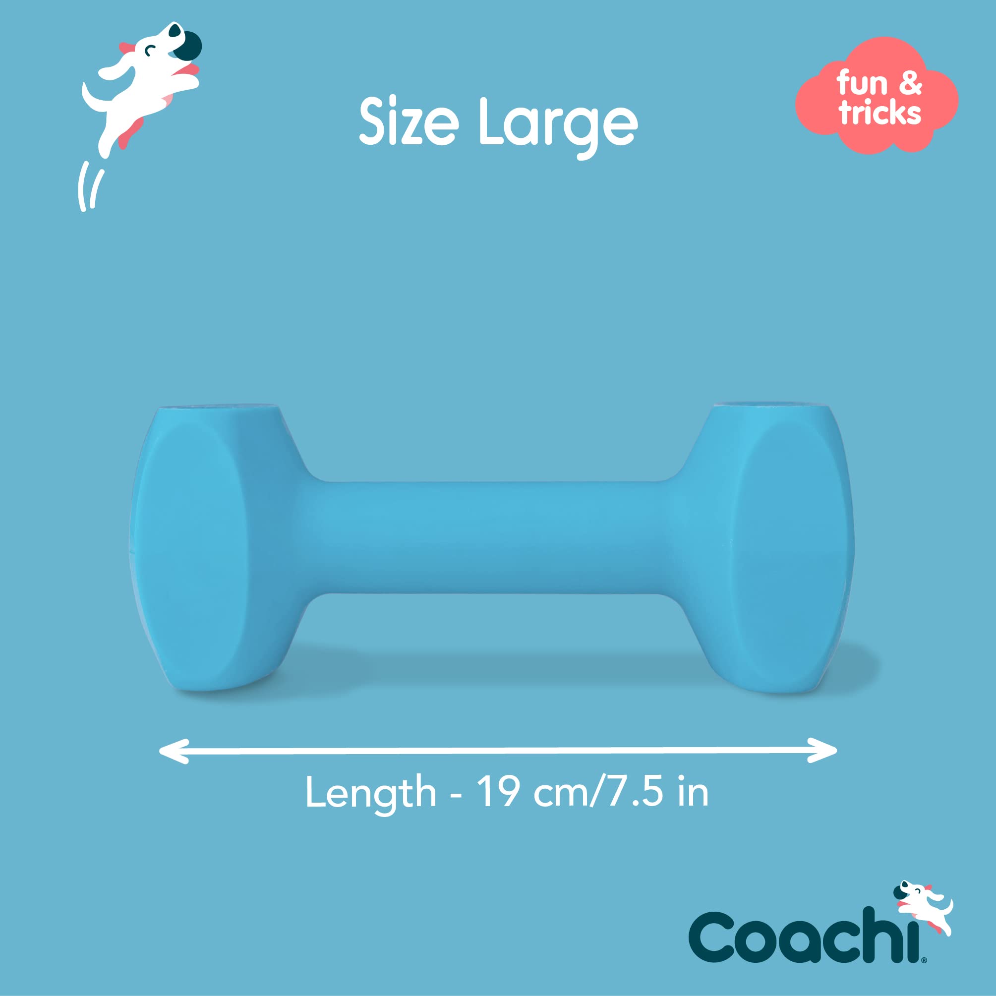 Coachi mancuerna de entrenamiento para perros activos al aire libre.