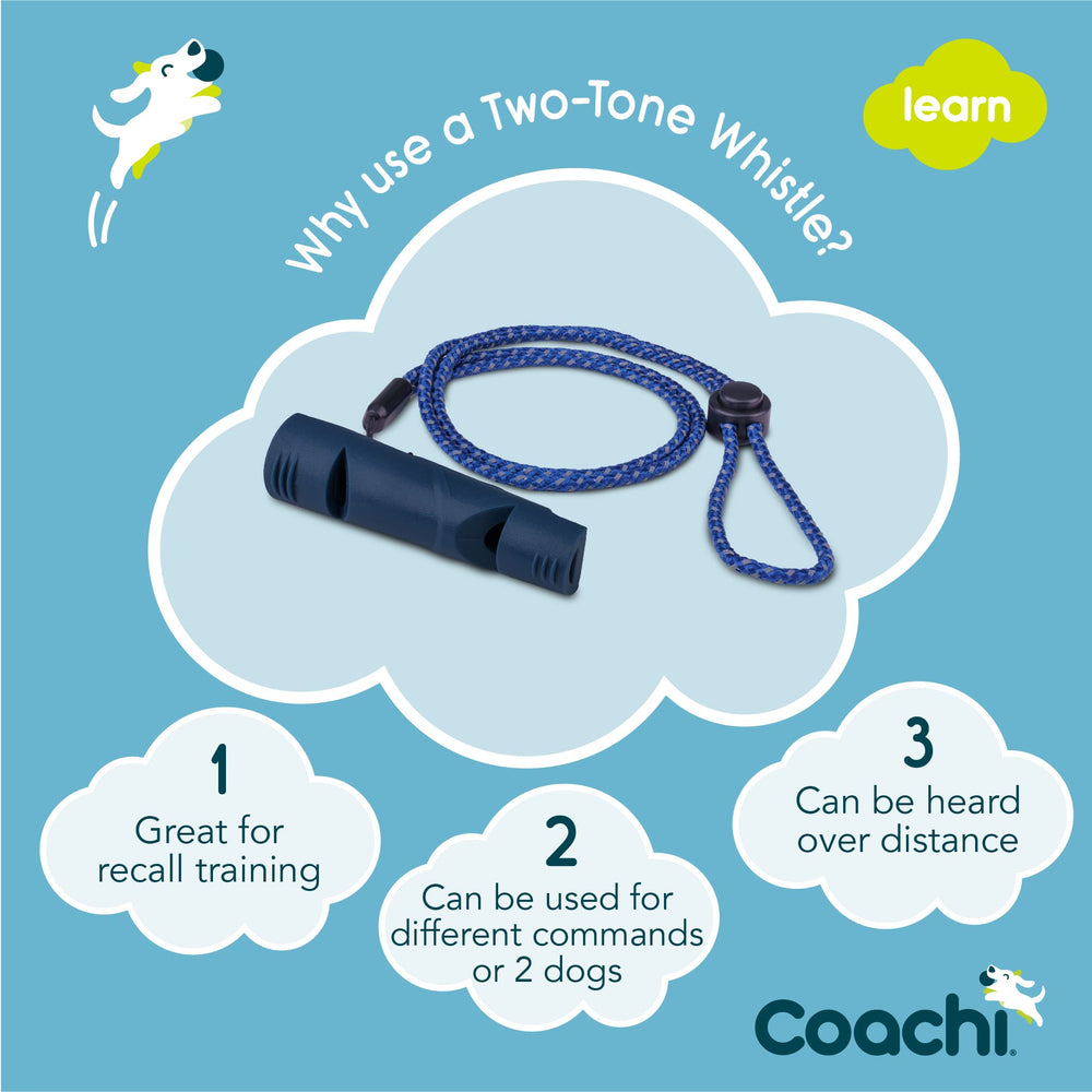 Coachi silbato de dos tonos en bolsillo para entrenamiento al aire libre.