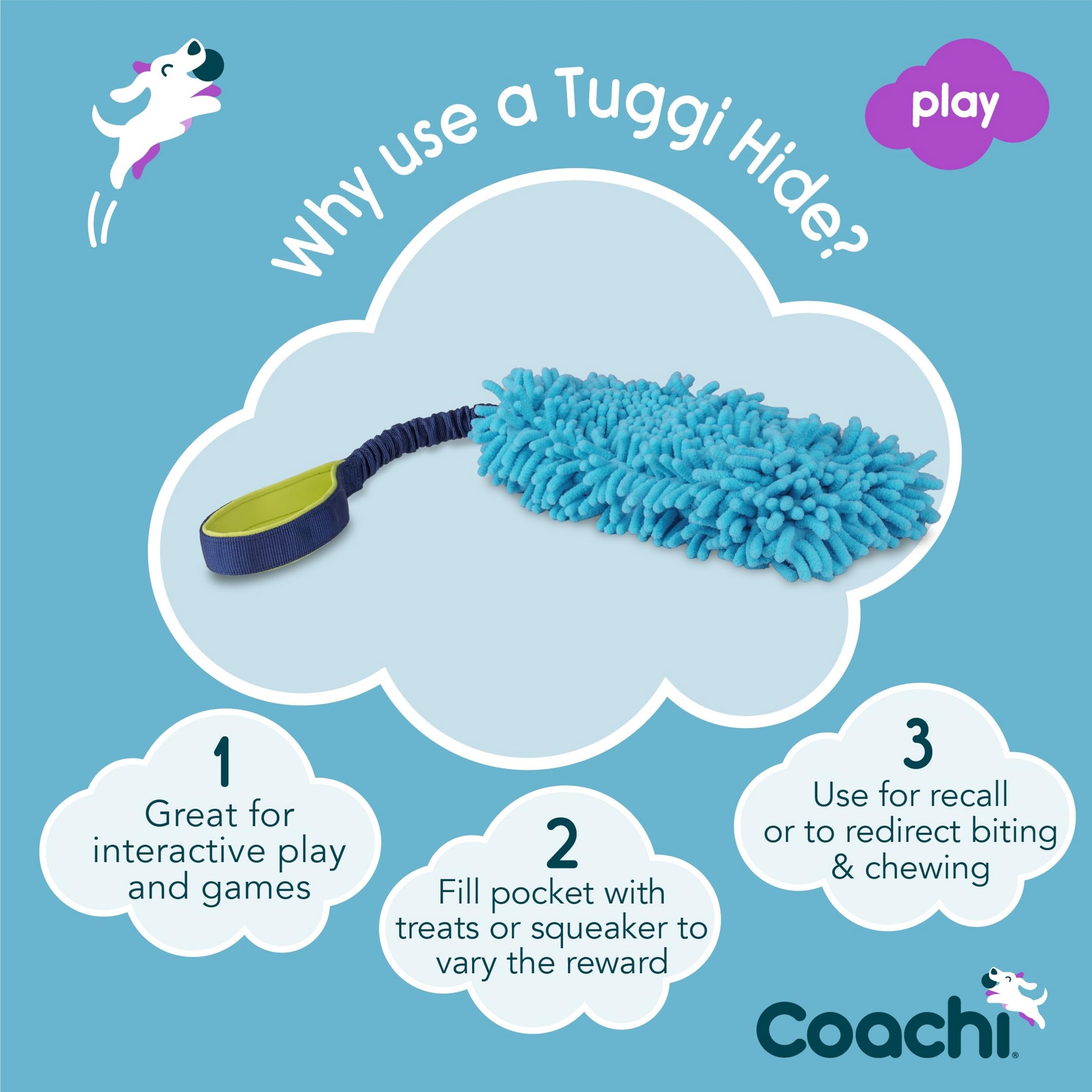 Coachi Tuggi Hide — poche cachée pour stimuler le jeu et les récompenses