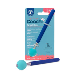 Coachi varita guía extendida a 70 cm para dirigir al perro con precisión.