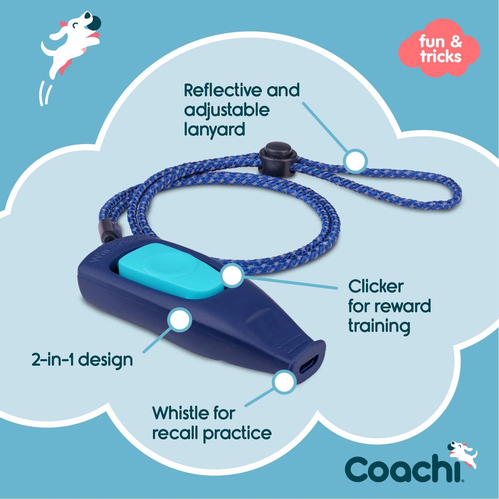Coachi Whizzclick clicker sonido claro para recompensar con precisión.